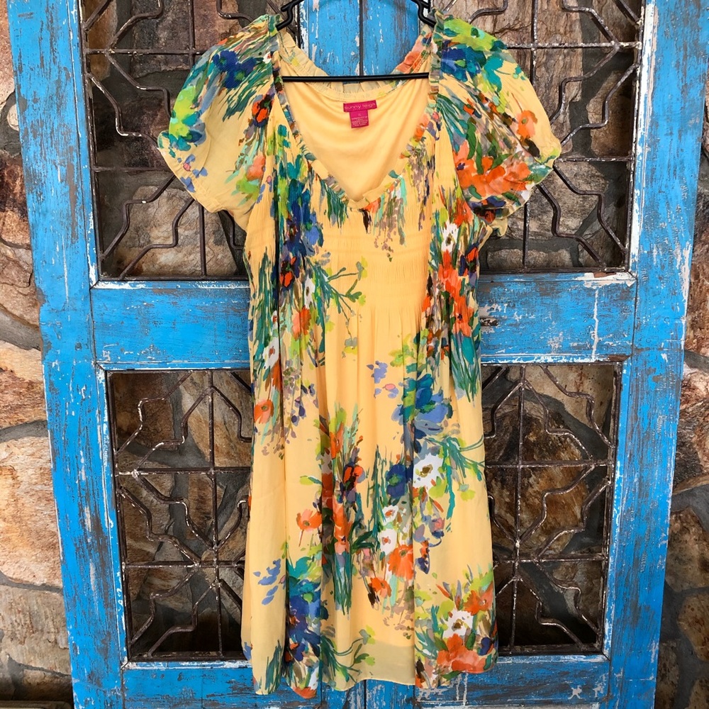 Sunny Leigh dress with smocking on the top